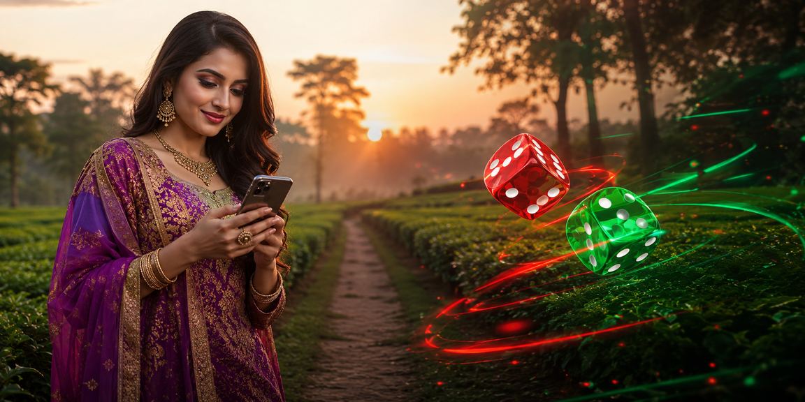 Sports Betting excitement in a red-and-green dice game setting in Bogura